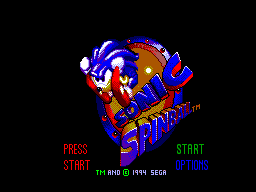 Sonic Spinball title screen for Sega Master System